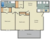 2x1 900sf Park Greenbriar 2x1 900sf